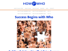 Tablet Screenshot of howtowho.com